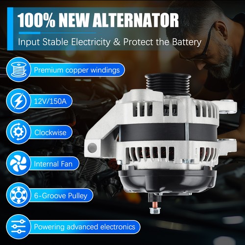 New Alternator 11178/20843302 For Buick Lucerne Cadillac DTS 4.6L 2006 2007-2011 - Picture 2 of 12