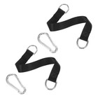 2 Sets Bungee Cords with Carabiner Hooks Hammock Hanging Adjustable Rope