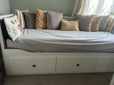 IKEA Hemnes Day Bed with 2 Mattresses. Can Be Made Into A Double. 3 Drawers