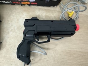 Dual Shock Light Gun w/ Pedal & Box - For Sega Saturn/Playstation 1 Guncon Games