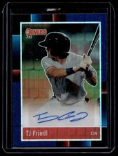 2022 Donruss Retro 1988 Signatures RARE! TJ Friedl Auto 6/8 Cincinnati Reds