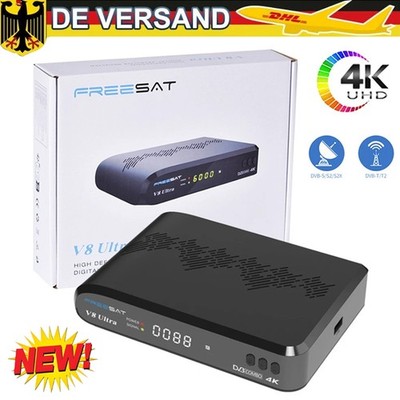 Freesat V8 Ultra 4K Sat Receiver H.265 DVB-S/S2/S2X+T2+C HDTV Sat Empfänger WLAN