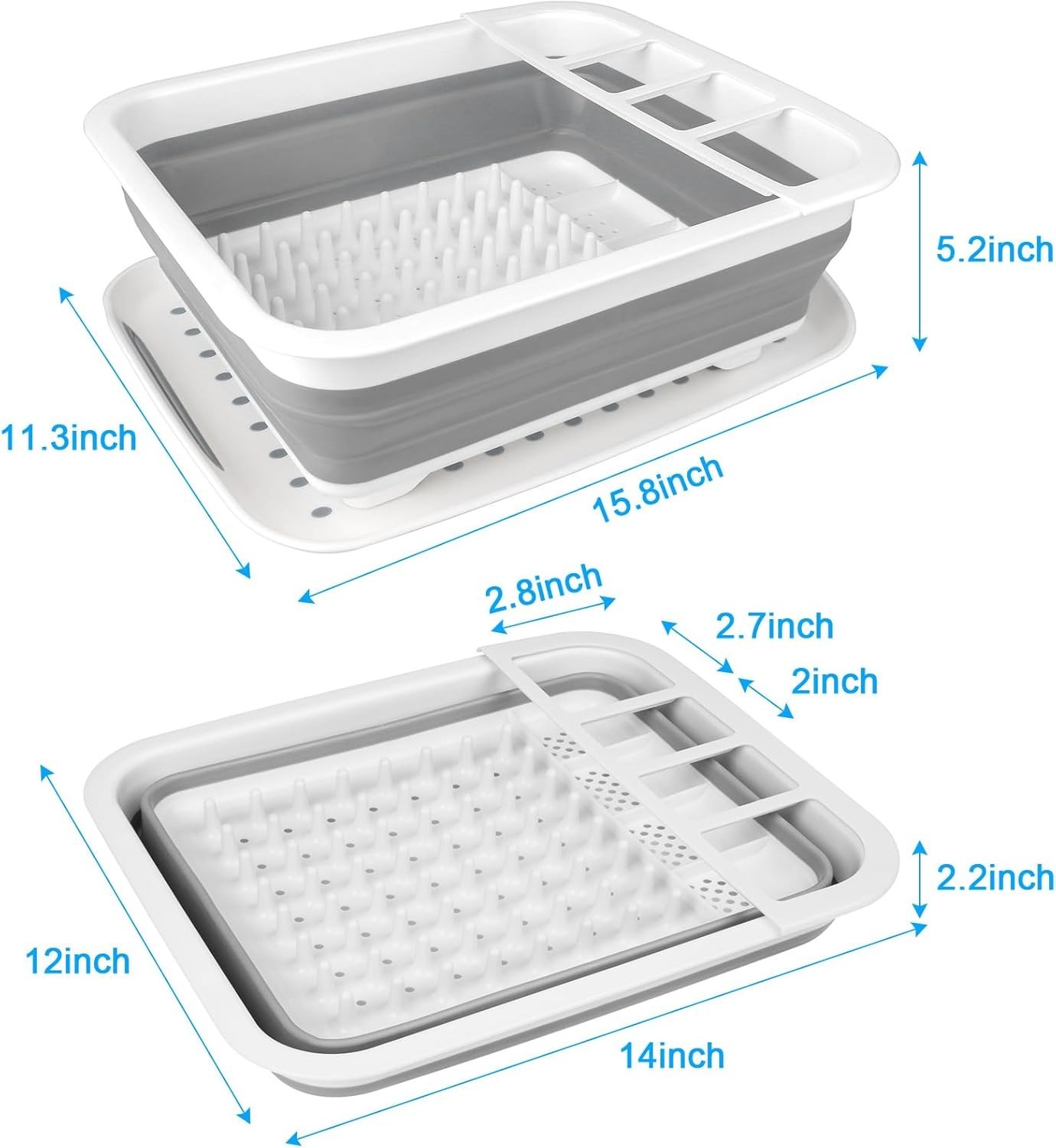 Collapsible Dish Drying Rack Portable Kitchen Counter Drainer 1 Pc