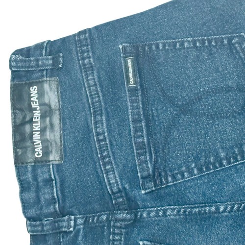 Boy's Size 14 Skinny Straight Calvin Klein Denim Blue Jeans Shorts - Picture 4 of 7