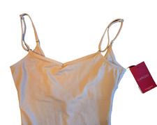 NWT Capezio Women's-L Nude Cami Leotard TB1420 Adjustable Straps