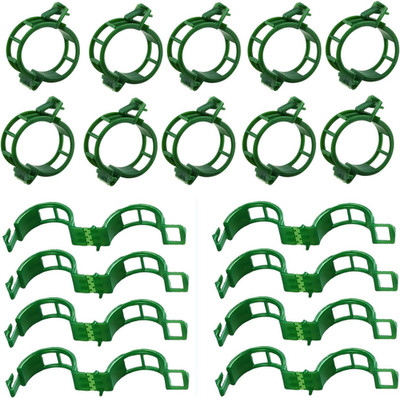 Paquete de 100 Clips de Soporte para Plantas y Vides de Jardin Color Verde