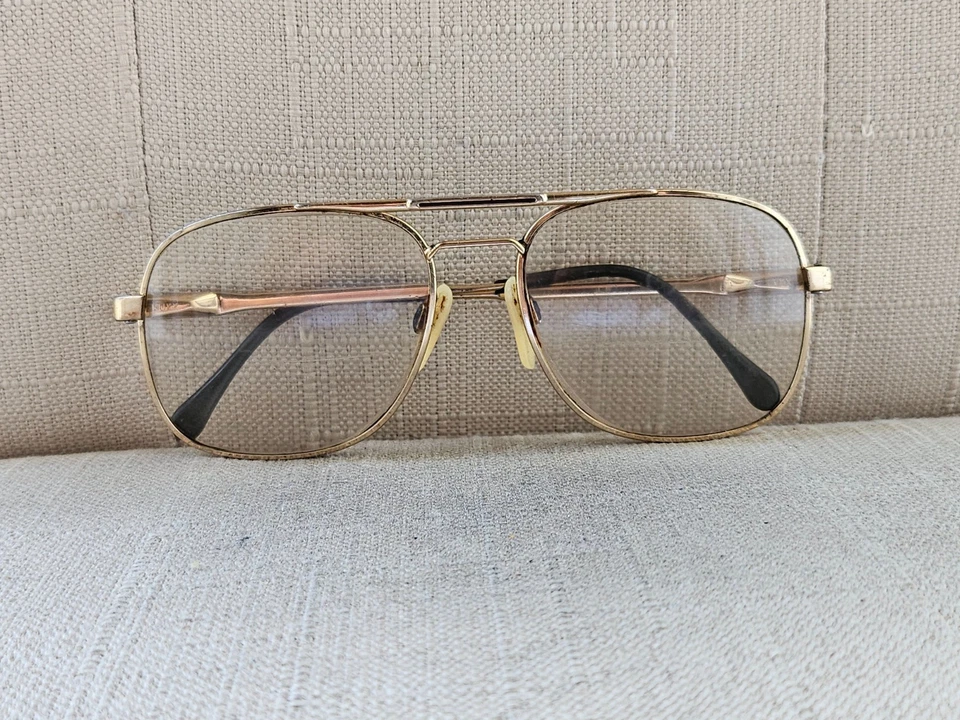 Óculos masculinos vintage Klixx armação tom dourado 54[]16 145 óculos - Imagem 3 de 4