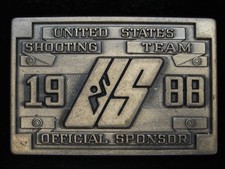 OF11157 VINTAGE 1988  US SHOOTING TEAM XXIV OLYMPIAD  OLYMPIC SPORTS BUCKLE