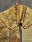 Luxury Japanese Kimono Silk Sash Belt, Fukuro Obi Saga Nishiki Flowers and Birds — photo 4