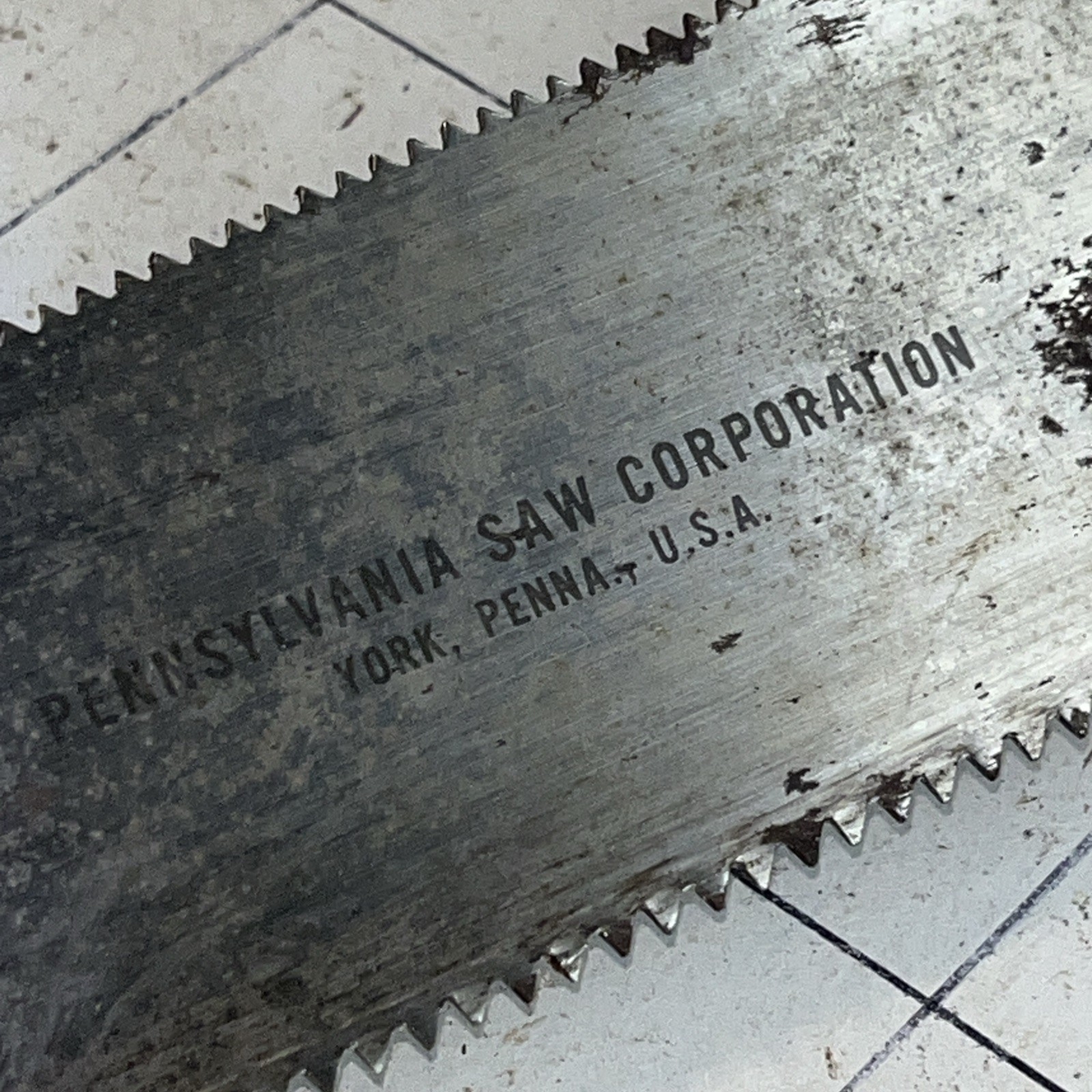 Rare Pennsylvania Saw Corporation Double Sided Saw w/ Cover Specialty USA Tools