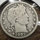 1901 Barber Liberty Head quarter 90% silver Actual coin Fill Your Collection