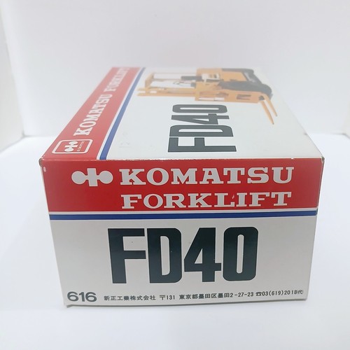 Vintage 1980s NIB Shinsei Komatsu FD40 Forklift 1:25 Diecast Model - NEW - Picture 20 of 23