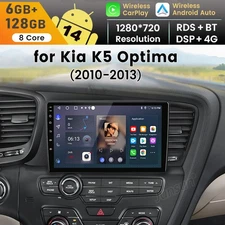For KIA Optima K5 2010-13 6G+128G Carplay Android14 Car Stereo Radio GPS Navi 4G