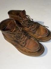 Red Wing Shoes Men 9D 1907 Heritage Classic Moc Copper Brown Lace Up Work Boot 
