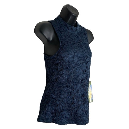 Nuevo con etiquetas Top de Golf Kyodan para Mujer XS Azul Sin Mangas Encaje Tenis Preppy Forrado Elástico - Imagen 5 de 16