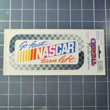 Vintage Nascar Racing Vinyl Bumper Sticker Decal Go Fast Turn Left Vintage Nascar Racing Vinyl Bumper Sticker Decal Go Fast Turn Left