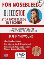 BleedStop First Aid Powder and Strip for Blood Clotting Trauma Kit or Nosebleeds