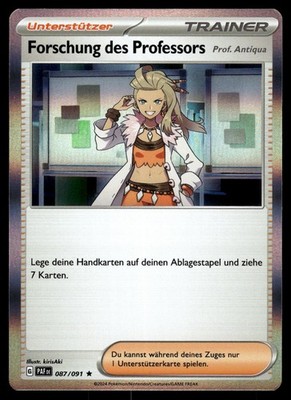 Forschung des Professors Prof. Antiqua 087/091 Paldean Fates Holo NM Deutsch