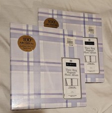  2 Burnes Three Ring Magnetic Photo Album 80 Pages 100 Archival Acid PVC Free