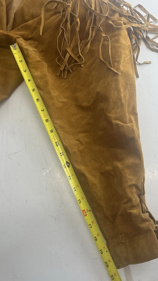 Chaqueta de Colección Años 80 Winlit Gamuza Flecos Para Mujer’s M Western Boho Festival Marrón Foto 3 de 4