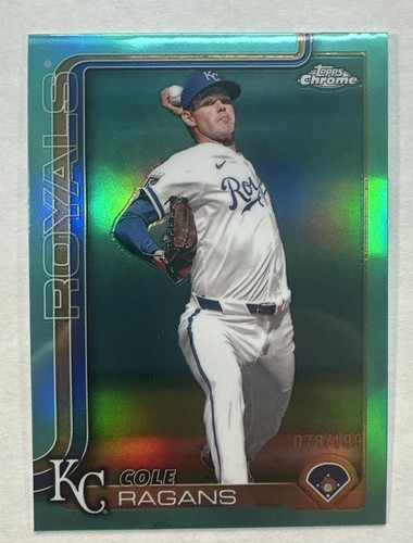 2025 Topps Chrome Cole Ragans #151 Teal Refractor 78/199 Royals