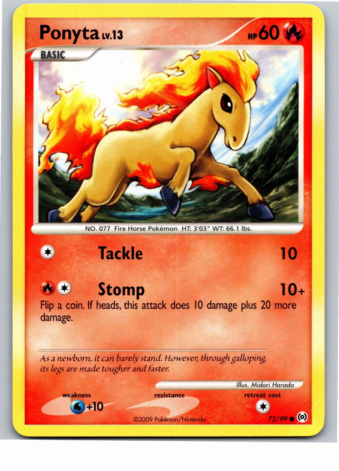Ponyta (72) Arceus 72/99 2009 NM