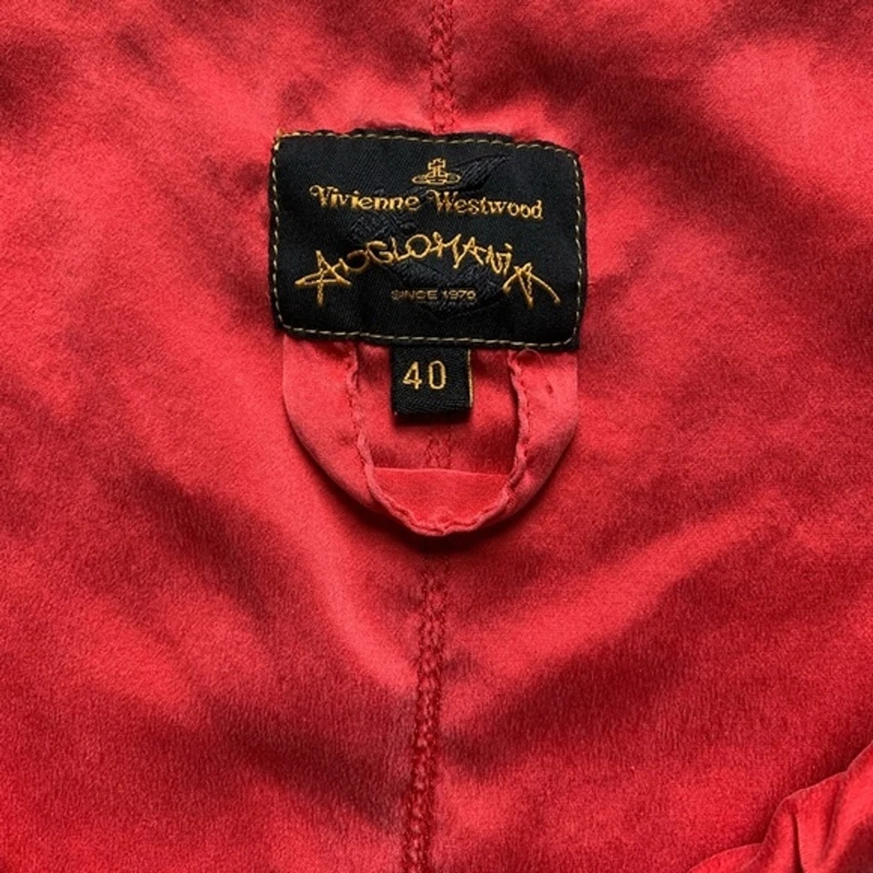 Camiseta sin mangas Vivienne Westwood Anglomania roja seda holgada UE 40 NUEVA CON ETIQUETAS Foto 3 de 4