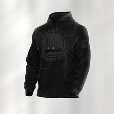 NEW WITH TAGS OFFICIAL NBA Golden State Warriors  Blackout  Men  s Hoodie Size XL