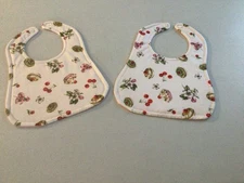New Handmade Flowers And Sweets Large Waterproof Baby Girl Bib