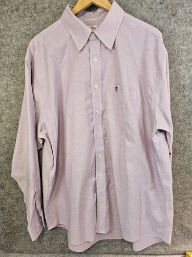 Brooks Brothers The Original Polo Shirt Men's XL Purple Supima Long Sleeve Logo - Picture 3 of 8