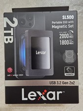 LEXAR SL500 2TB PORTABLE SSD WITH MAGNETIC SET- BRAND NEW SEALED.