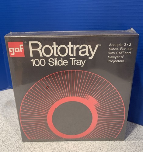 GAF Rototray 100 Slide Tray for Projector - Sawyer 2 x 2 Slides NEW Sealed - Picture 2 of 6