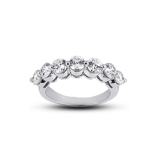 2 3/4ct F SI2 Round Natural Diamonds 18k Classic Ring with Wedding Band - Picture 3 of 3
