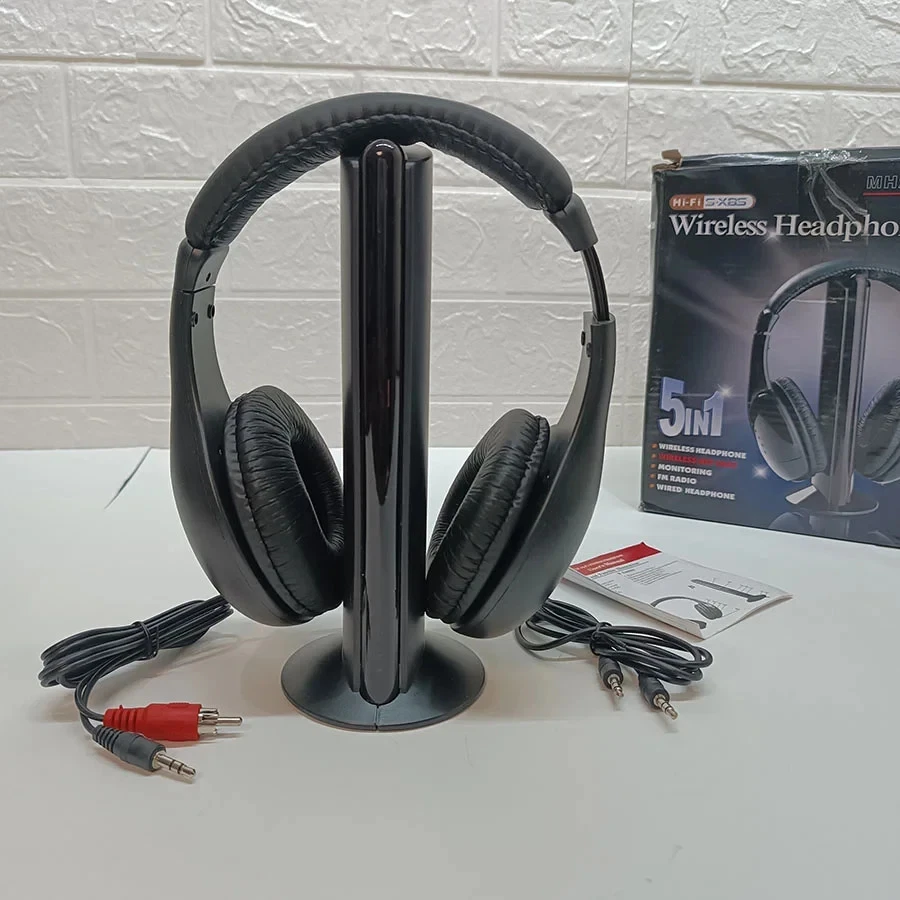 Casque Sans Fil 5 en 1 Radio FM MP3 PC TV téléphone Portable Polyvalent MH2001 - Photo 2/4