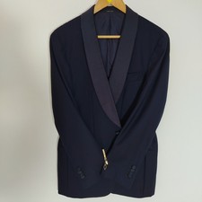 Suitsupply Navy Wool Manhattan Shawl Lapel Tuxedo Jacket Blazer 38S EU 48