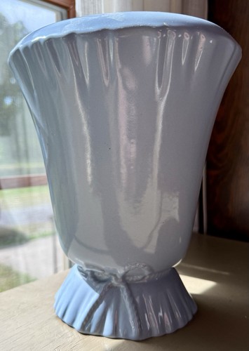 Vintage Abingdon Light Blue Pottery Vase 593