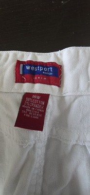 Westport Signature Women s Crisp White Denim Jeans Size 18 Summer Staple - Clean