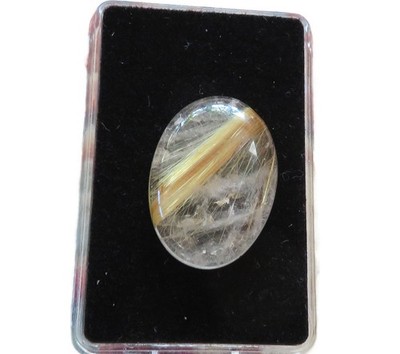 Rutilquarz Engelshaar Golden Rutile Cabochon 26,4x19,2 mm 32 ct. Nr. U34979