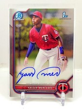 2022 Bowman Chrome 1st Yasser Mercedes Base Auto Twins ROOKIE RC Autograph C3