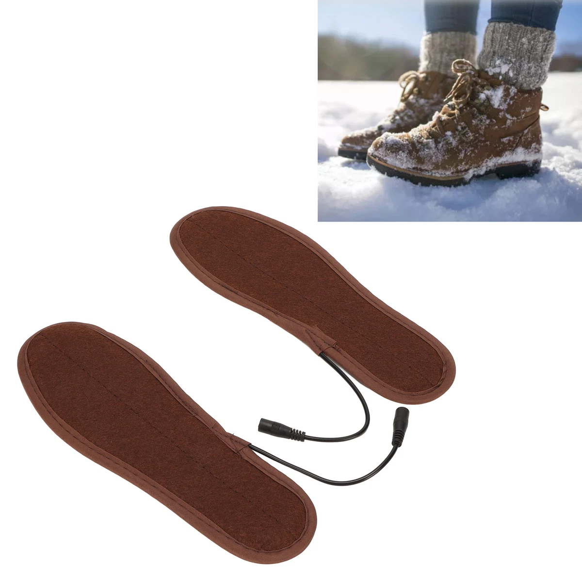 4344 Electric Heated Insole USB Rechargeable Heated Boot Insoles