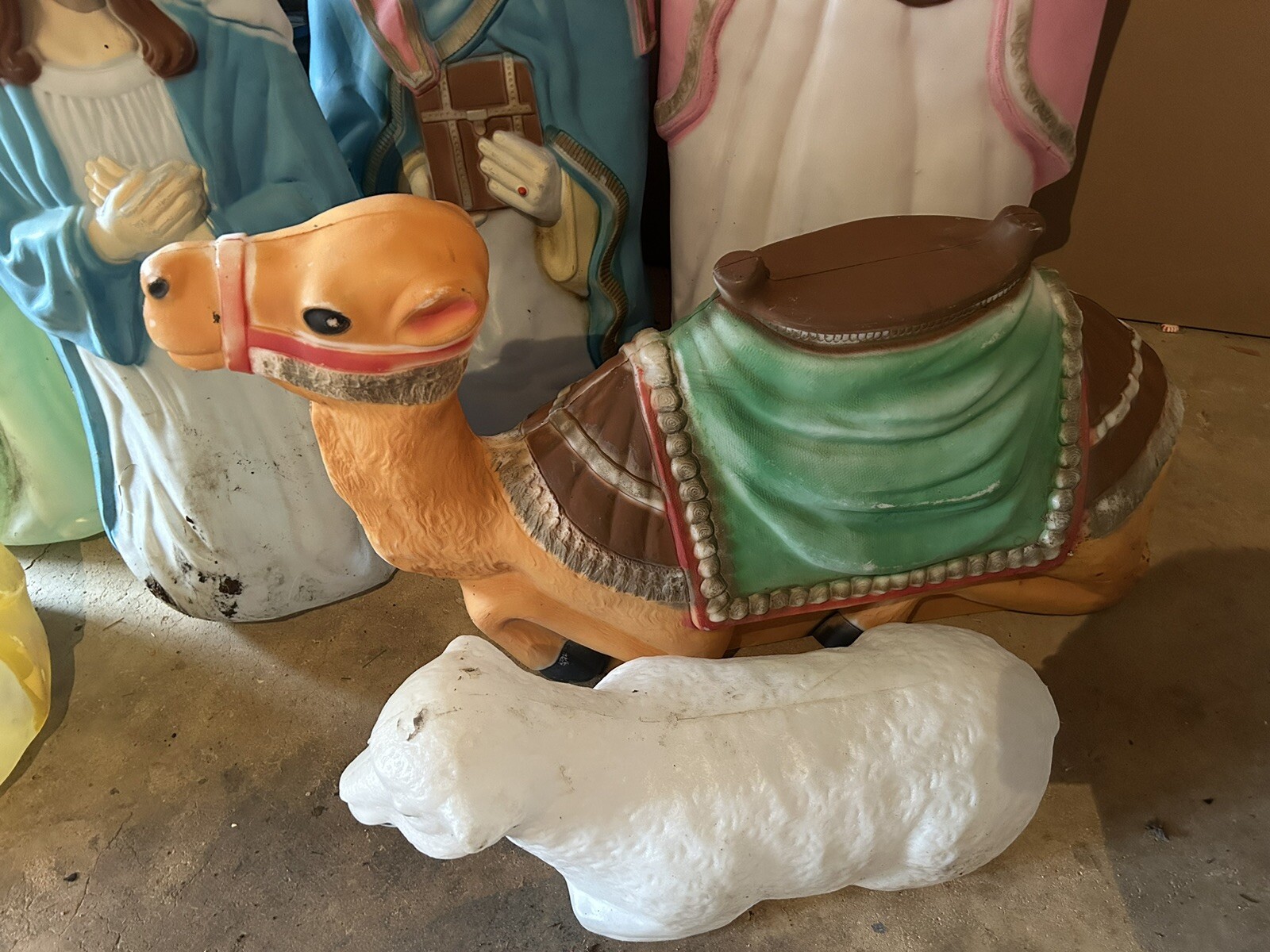 Vintage Empire Nativity Blow Mold Set 15 pieces 4 candles 3 toy soldier eBay