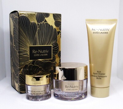 Estes Lauder Re-Nutriv Extraordinary Beauty Ultimate Diamond Trio Set of 3 NEW