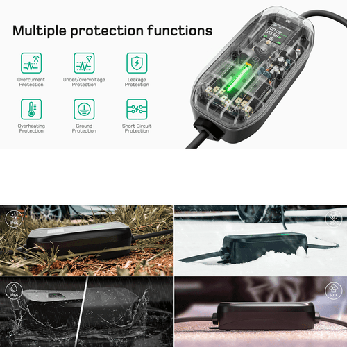 8M Portable EV Charger Type 2 6-15A Adjustable AU Plug 3.5kW Charging Cable dé - Picture 7 of 12