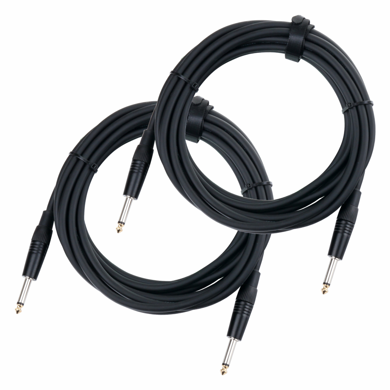 2x Cavo de Casse Audio Altoparlanti Jack 6,3mm 1/4'' Auxiliaire Mono Macho 5 m
