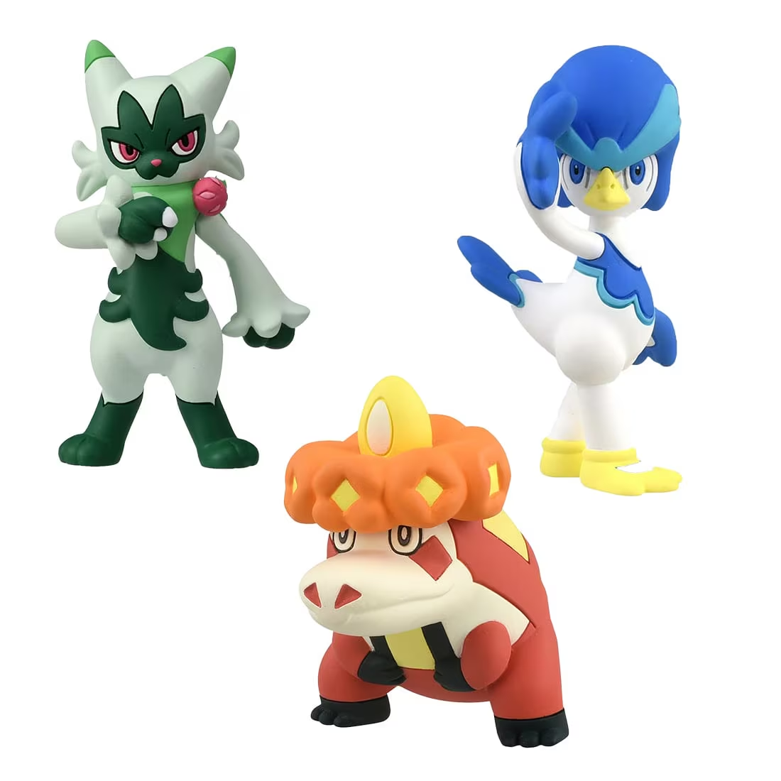 Pokemon Moncolle Quaxwell Floragato Crocalor Set NEW Pocket