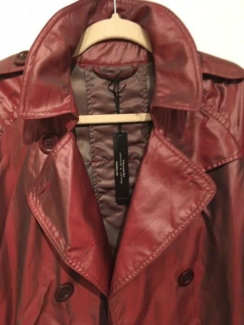 Abrigo de lluvia para mujer Tahari forrado de doble cara hasta la rodilla talla M de EE. UU. Foto 4 de 4