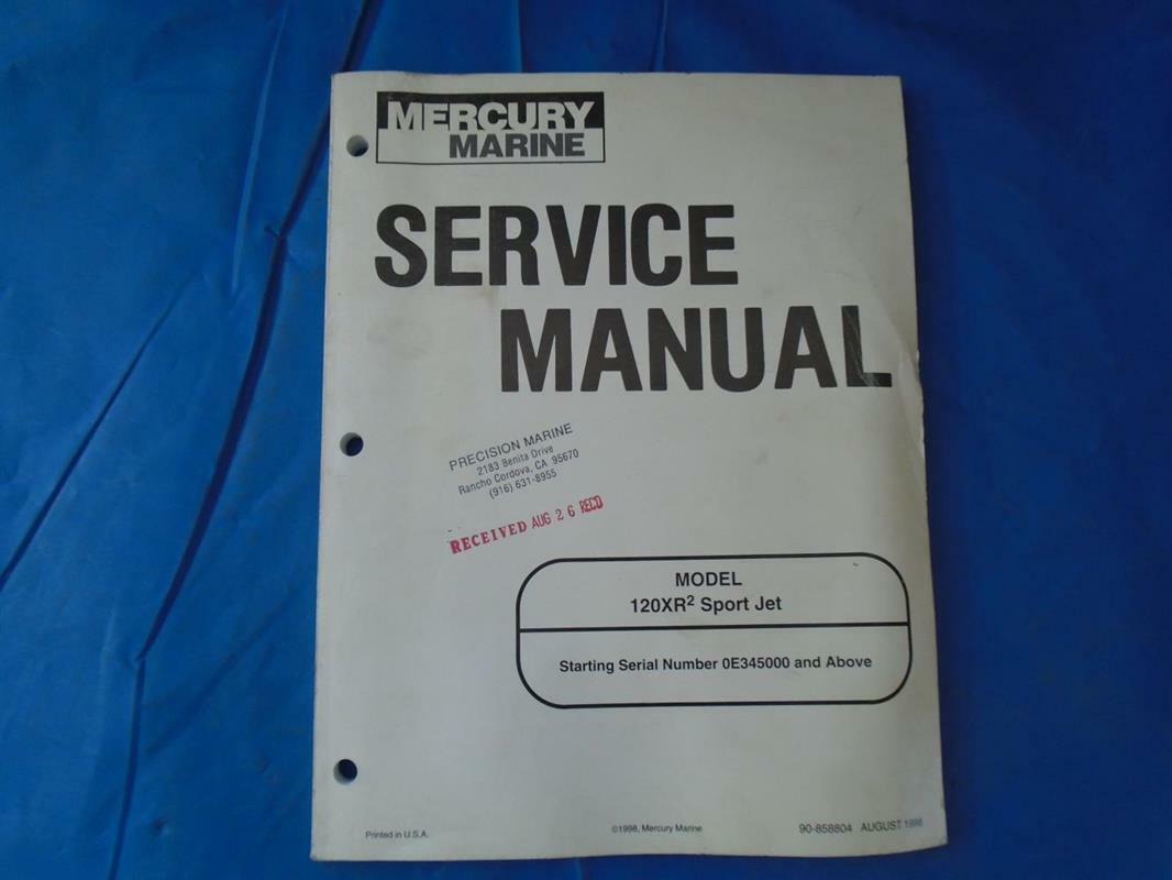 90-858804 Service Manual Mercury 120XR² Sport Jet | eBay