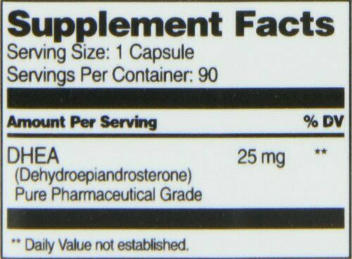 21st Century DHEA 25 mg Dietary Supplement Gluten Free Capsules 90 Ct Pack of 2 - Picture 6 of 7
