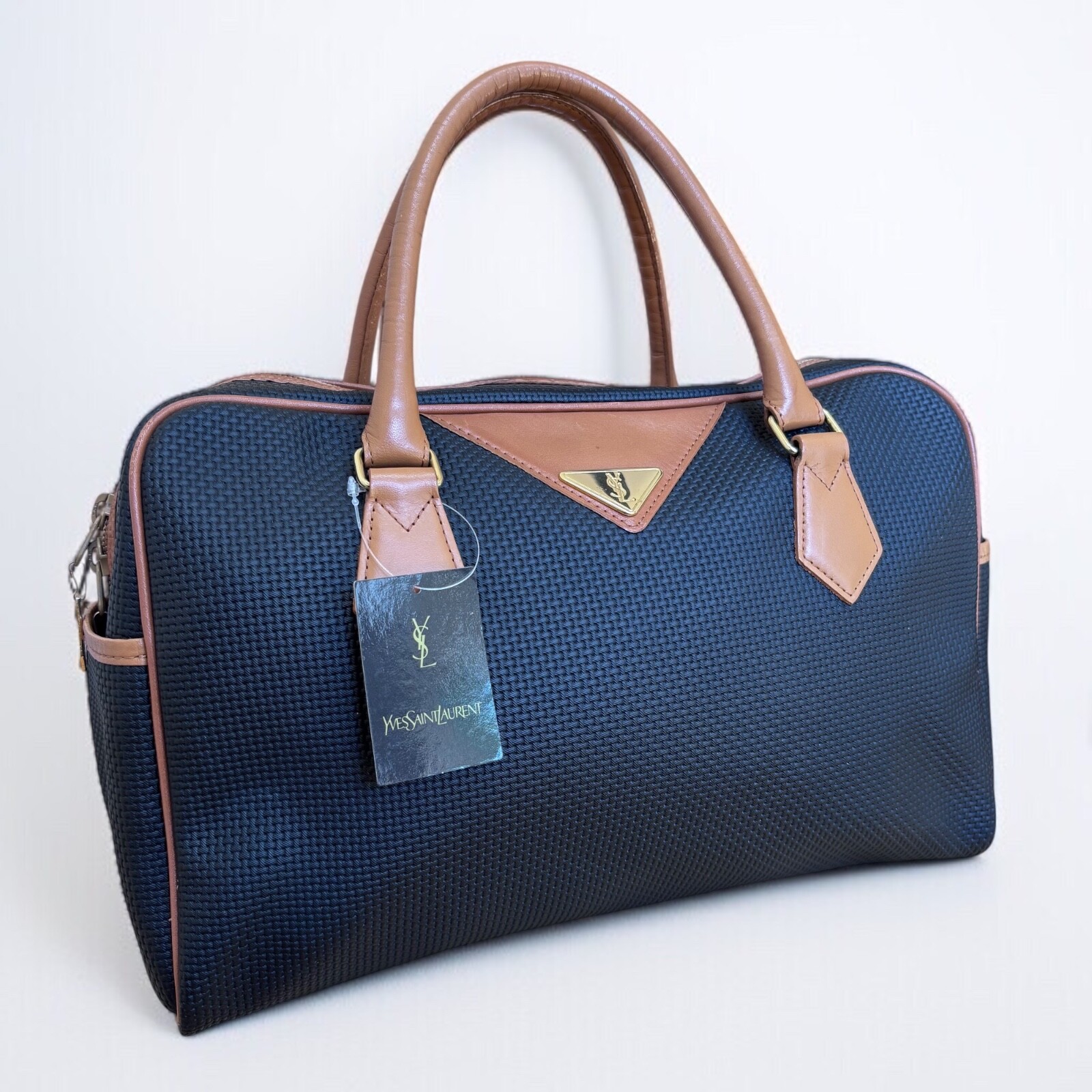 Borsa YSL YVES SAINT LAURENT Boston borsa a mano nylon nera autentica