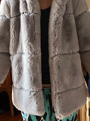 Apparis Faux Fur Jacket - grey Small 